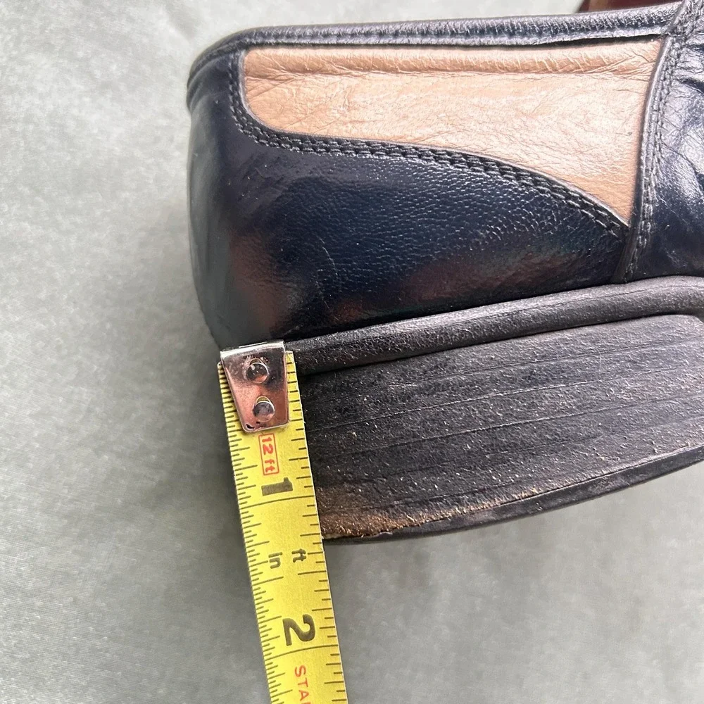 1970s Two Tone Platform Disco Italian Derbies Double Wingtip Chunky Womens 6.5 W